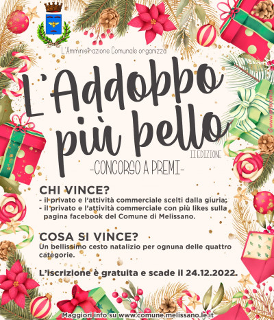 BANDO DI CONCORSO “L’ADDOBBO PIU’ BELLO – 2° EDIZ...