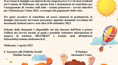  AVVISO PUBBLICO  PER L’ASSEGNAZIONE DI VOUCHER  ASILI NIDO - SEZIONI P...