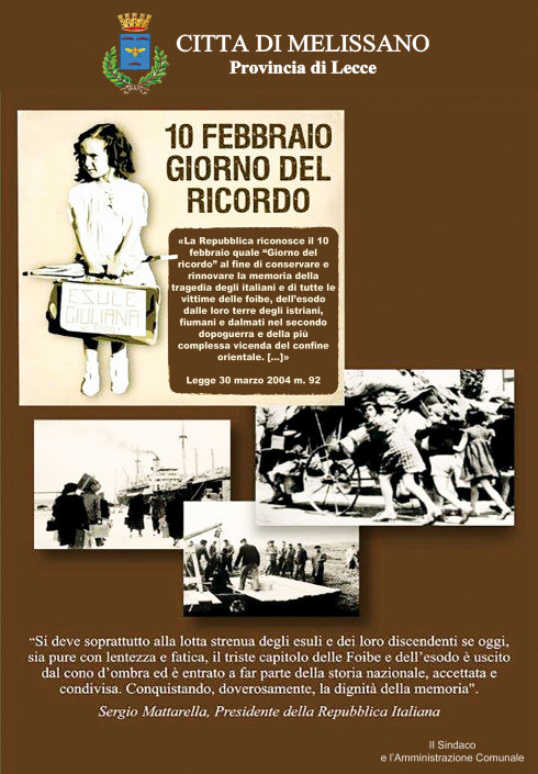 10 febbraio Giorno del ricordo