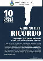 10 febbraio Giorno del ricordo