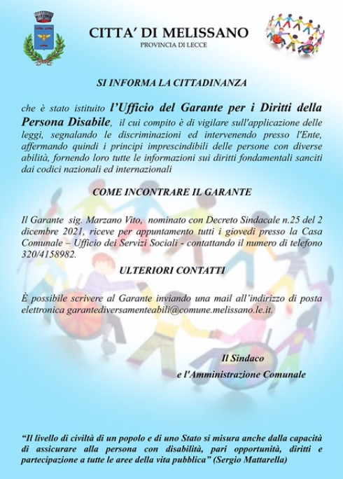 Ufficio del Garante per i Diritti della Persona Disabile