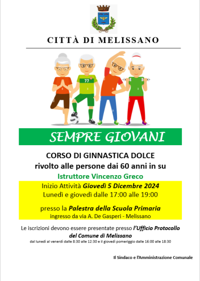 SEMPRE GIOVANI: corso di Ginnastica Dolce